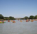 El descenso de dos horas de recorrido, aproximadamente, transcurre por el tramo de río comprendido entre Gallur y Pradilla