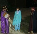 Un momento de la representación teatral en la toma del Castillo